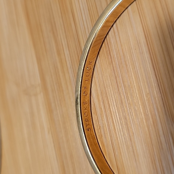 Kate Spade of New York, 5 Assorted Green/ Gold Enamel Bangle Braclets, Hingless - Picture 8 of 11